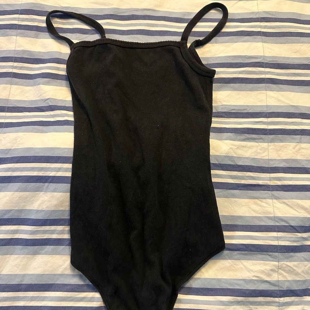 Abercrombie & Fitch Black Bodysuit One Piece with Adjustable Straps